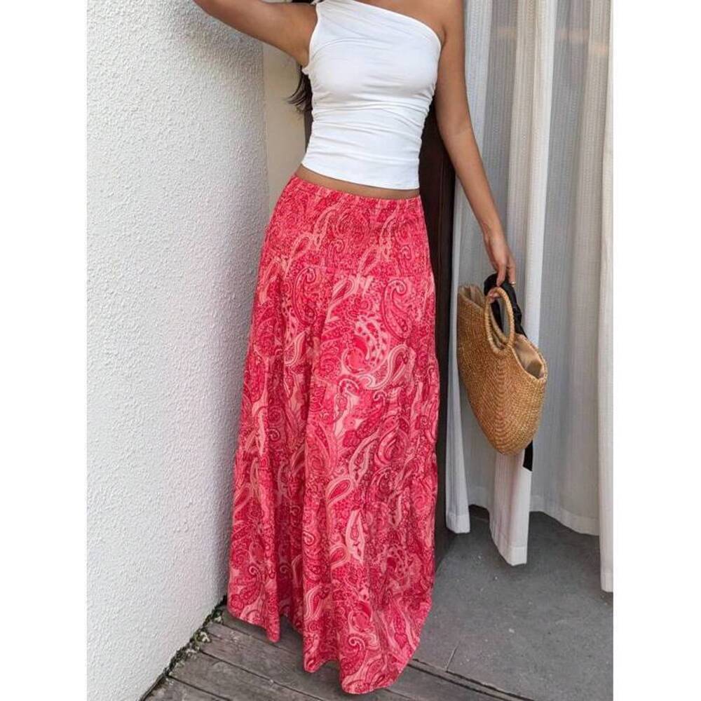 Sunnyshic Bohemian Print Skirt, Daily Wear - Picture 8 of 8